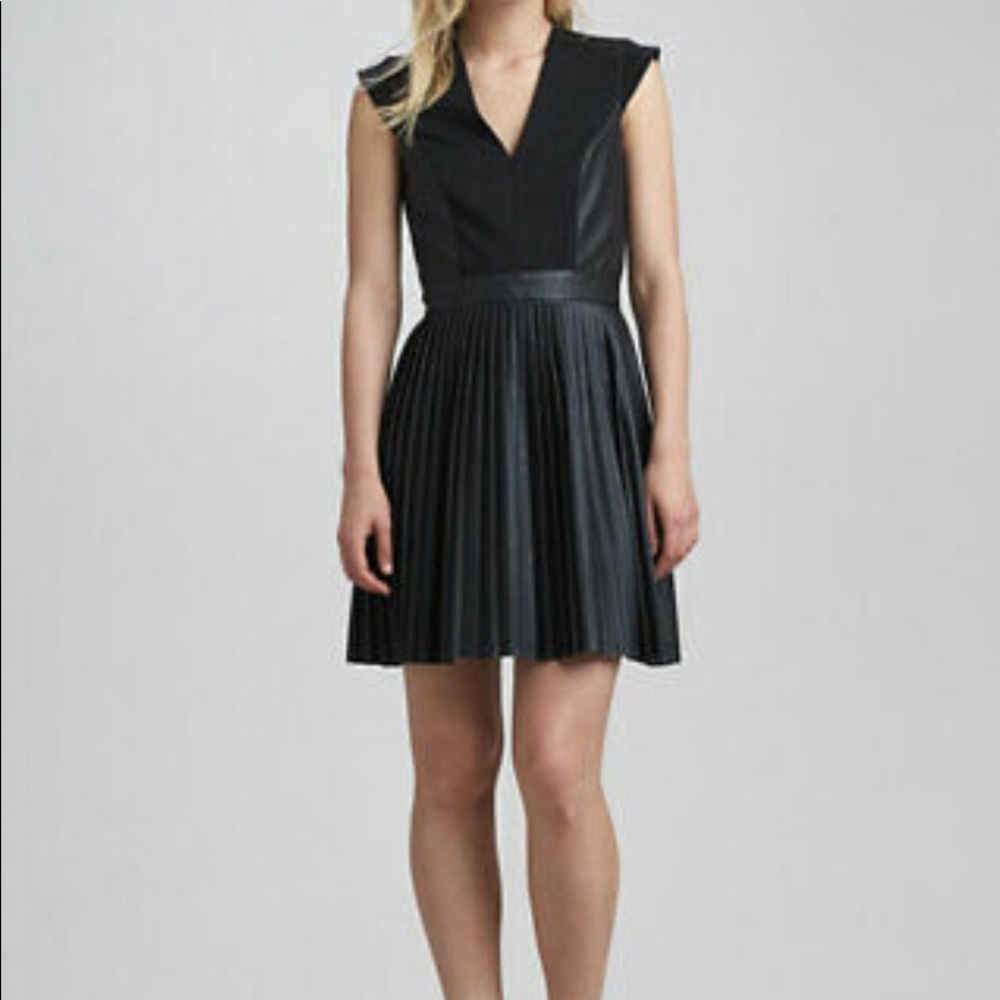 French Connection Solar Faux Leather Dress